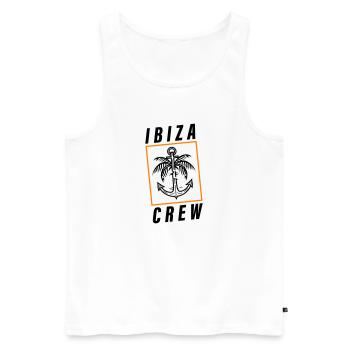Ibiza Crew Anchor Palm Tree Holidays - Débardeur bio Premium Homme - blanc - Devant - Michal (187cm)