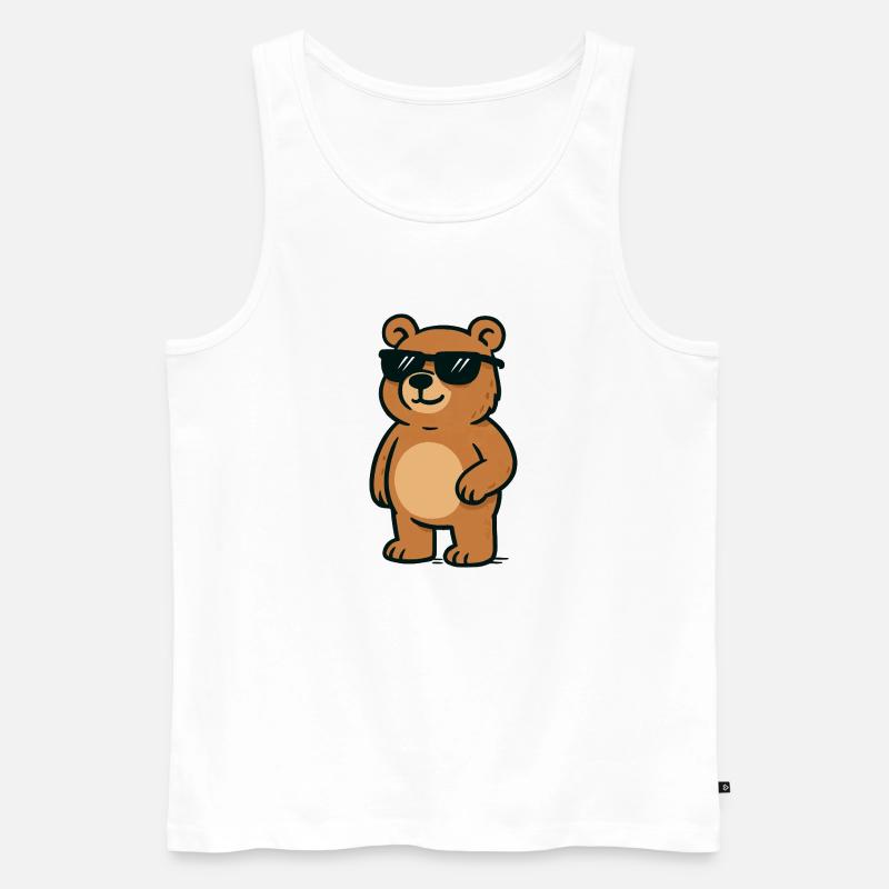 baer cool comic - Männer Premium Bio Tank Top - Weiß