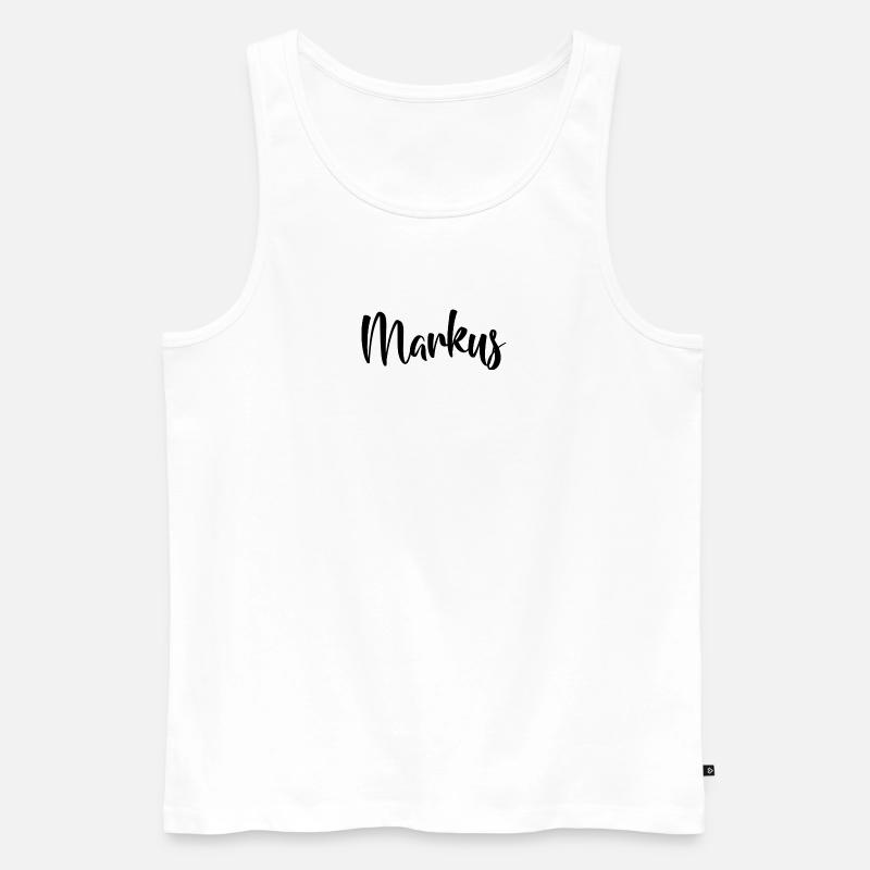 Vorname Markus - Männer Premium Bio Tank Top - Weiß