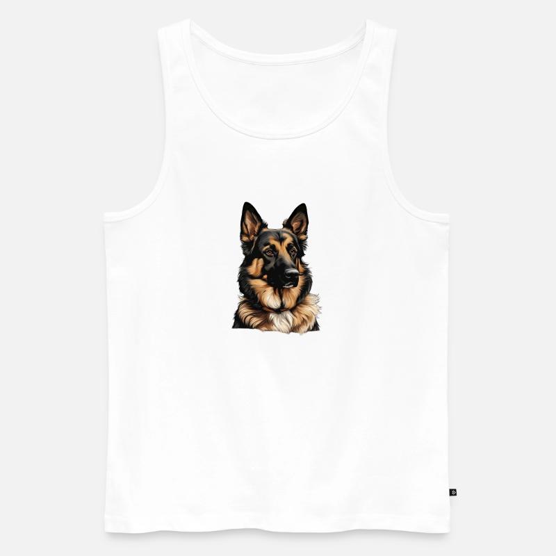 schäferhund - Männer Premium Bio Tank Top - Weiß