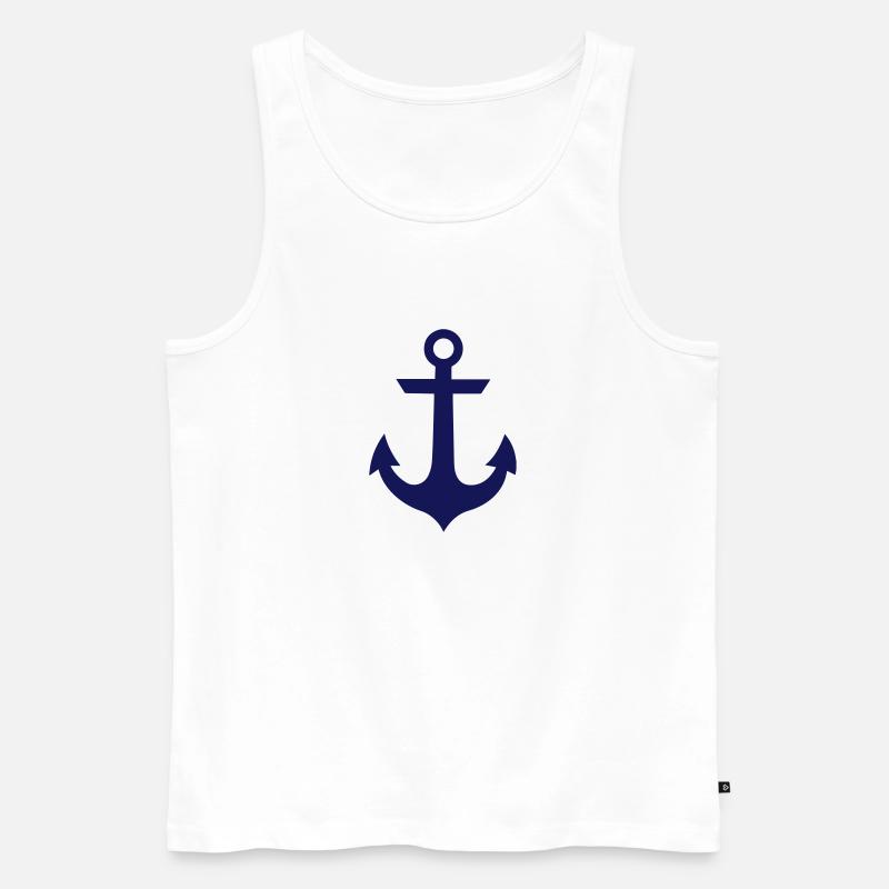 Anker - Männer Premium Bio Tank Top - Weiß