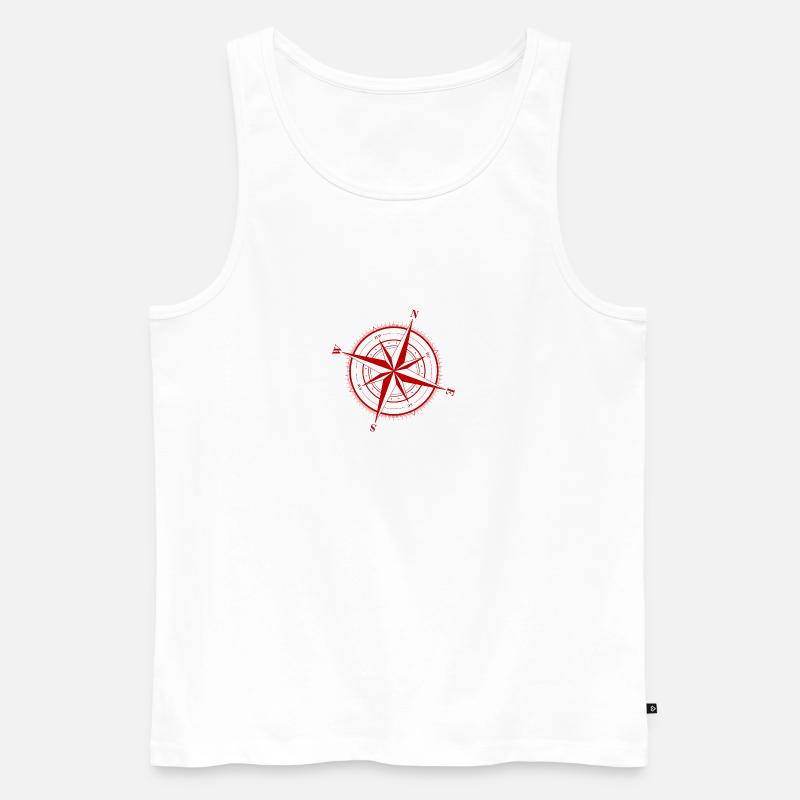 Nordend Kompass Logo - Männer Premium Bio Tank Top - Weiß