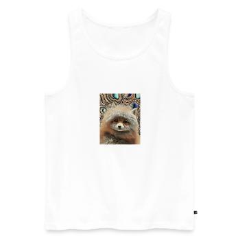 Süße und flauschige Tierbabys - Fuchs - Männer Premium Bio Tank Top - Weiß - Vorne - Michal (187cm)