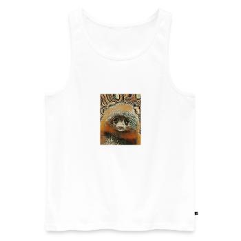 Süße und flauschige Tierbabys - Pandabär - Männer Premium Bio Tank Top - Weiß - Vorne - Michal (187cm)