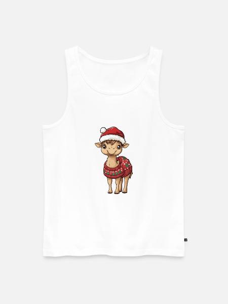 Kamel Weihnachten Comic - Männer Premium Bio Tank Top - Weiß