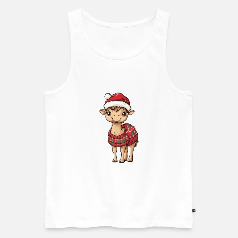Kamel Weihnachten Comic - Männer Premium Bio Tank Top - Weiß