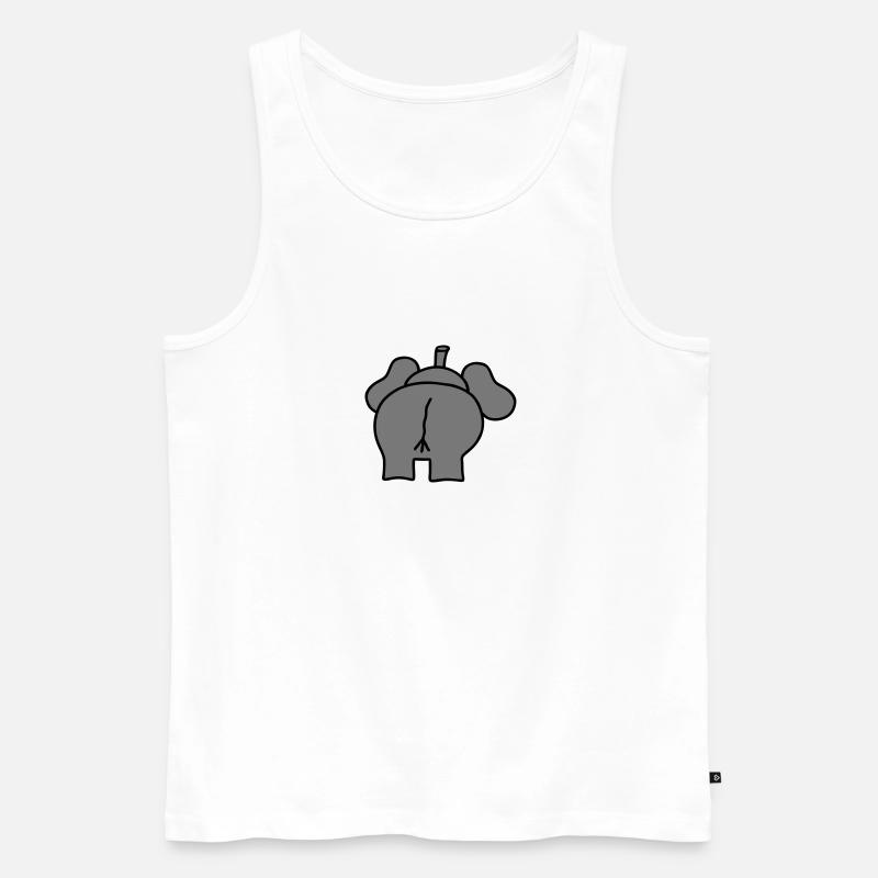 Elefant elephant - V2 - Männer Premium Bio Tank Top - Weiß