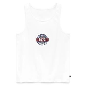 LtdEdition 1973 - Men's Premium Organic Tank Top - white - Front - Michal (187cm)