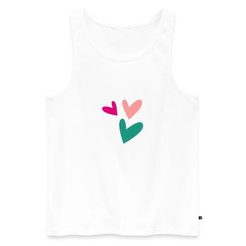 SAINT VALENTINE. bachelorette party. I LOVE YOU. I LOVE YOU. LOVE - Men's Premium Organic Tank Top - white - Front - Michal (187cm)