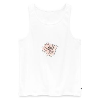 Carpe diem Dicton des nuages - Débardeur bio Premium Homme - blanc - Devant - Michal (187cm)
