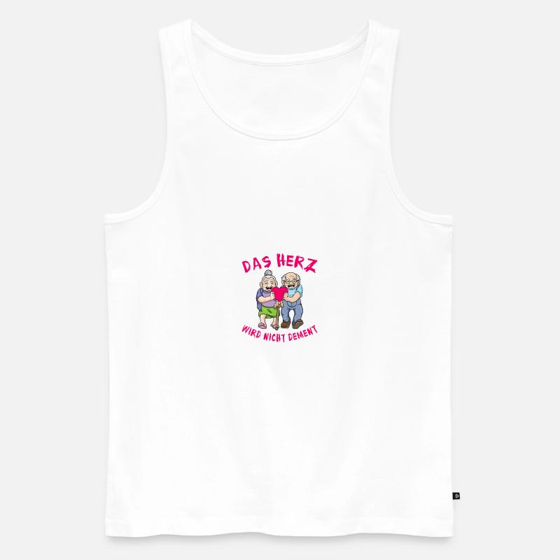 Das Herz Wird Nicht Dement - Männer Premium Bio Tank Top - Weiß
