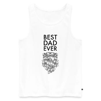 Best Dad Ever Beard Father's Day Dad Father - Men's Premium Organic Tank Top - white - Front - Michal (187cm)