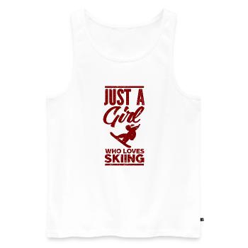Skiing Snowboard Mountains Holiday Snow Freestyle - Men's Premium Organic Tank Top - white - Front - AI Model Male 178 light (178cm)