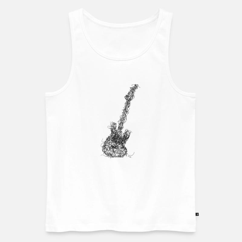 Lower Scribble - Männer Premium Bio Tank Top - Weiß