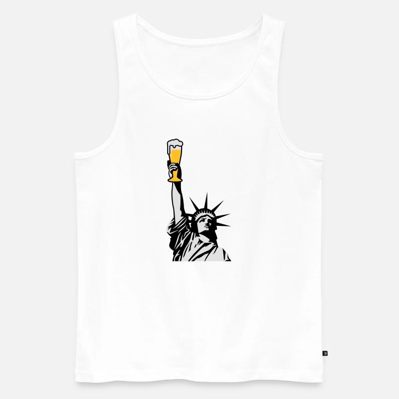 Freibier - Männer Premium Bio Tank Top - Weiß