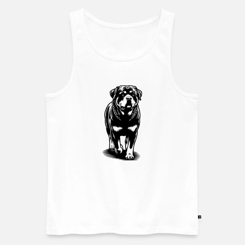 Rottweiler - Männer Premium Bio Tank Top - Weiß