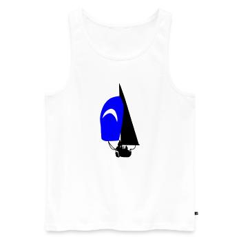 Sailboat - Men's Premium Organic Tank Top - white - Front - Michal (187cm)