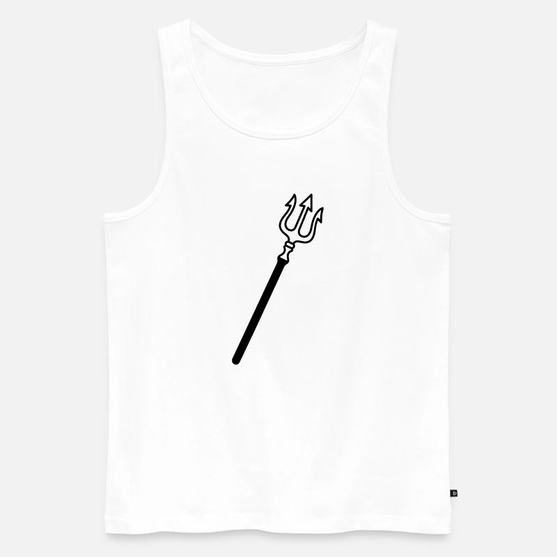 trident - Men's Premium Organic Tank Top - white