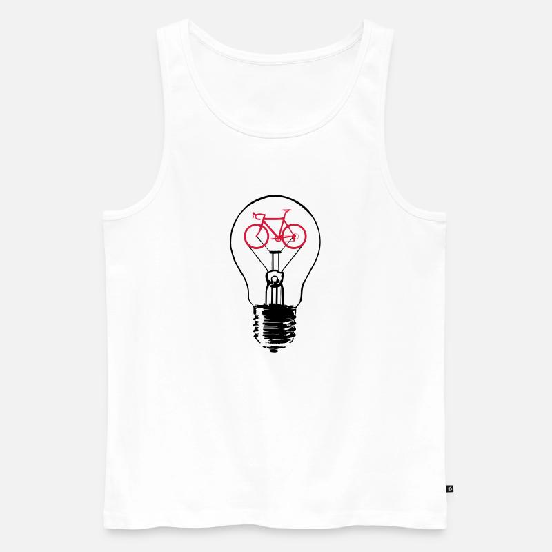 BULB / BIKE - Männer Premium Bio Tank Top - Weiß