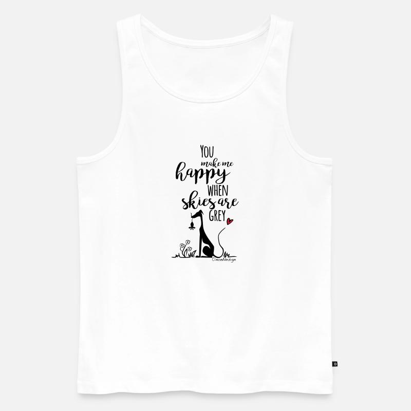 You make me happy - Männer Premium Bio Tank Top - Weiß
