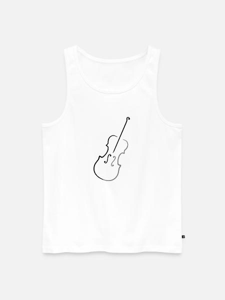 Geige 2 zweifarbig - Männer Premium Bio Tank Top - Weiß