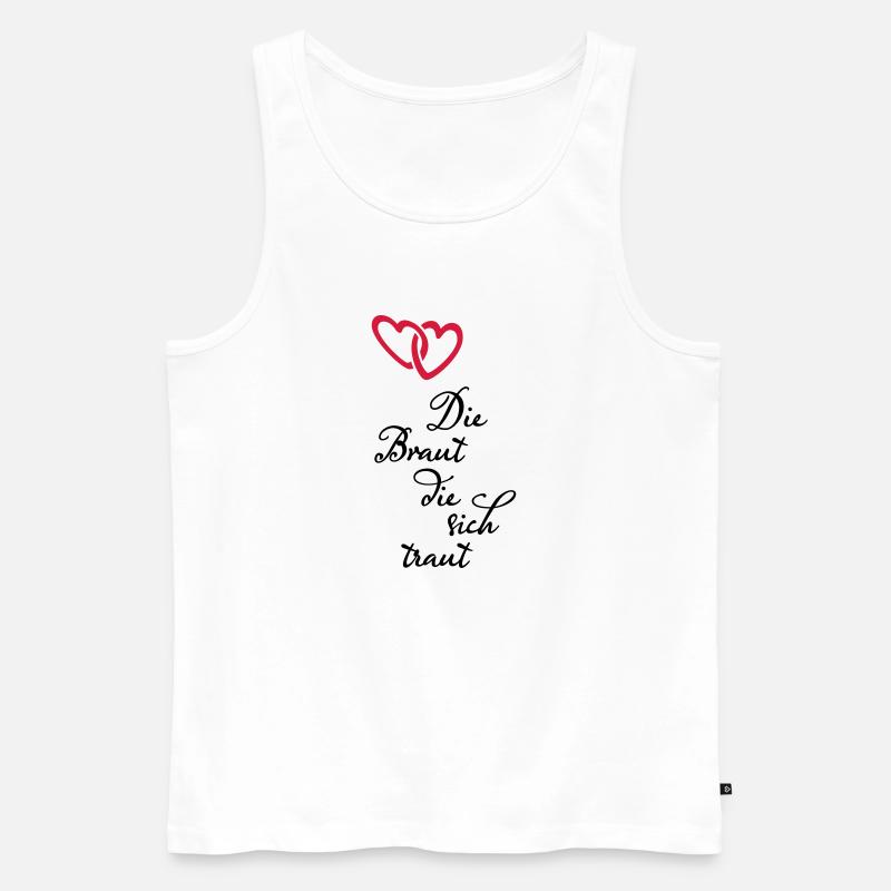 Braut die sich traut - Männer Premium Bio Tank Top - Weiß