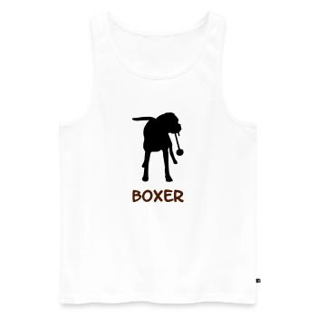 Boxer_2_cb - Männer Premium Bio Tank Top - Weiß - Vorne - Michal (187cm)