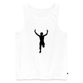 Runner - Men's Premium Organic Tank Top - white - Front - AI Model Male 178 light (178cm)