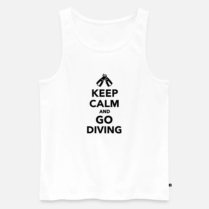 Tauchen - Männer Premium Bio Tank Top - Weiß