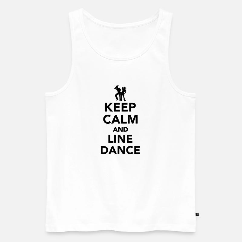 Line dance - Männer Premium Bio Tank Top - Weiß