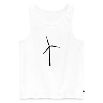 Grün Energie - Männer Premium Bio Tank Top - Weiß - Vorne - Michal (187cm)