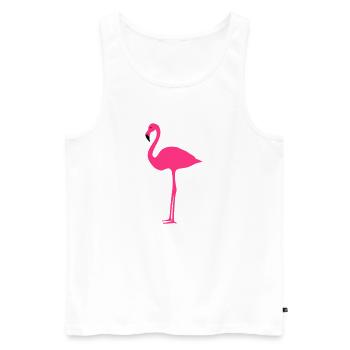 Flamingo 2 colors - Men's Premium Organic Tank Top - white - Front - Michal (187cm)