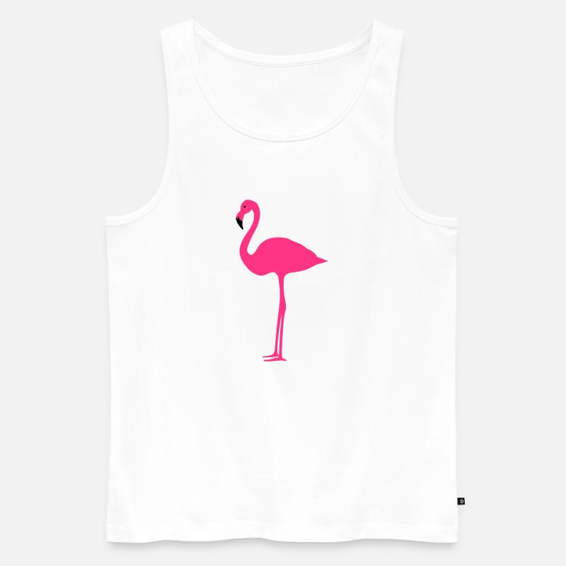 Flamingo 2farbig - Männer Premium Bio Tank Top - Weiß