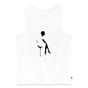Restaurant - Men's Premium Organic Tank Top - white - Front - AI Model Male 178 light (178cm)