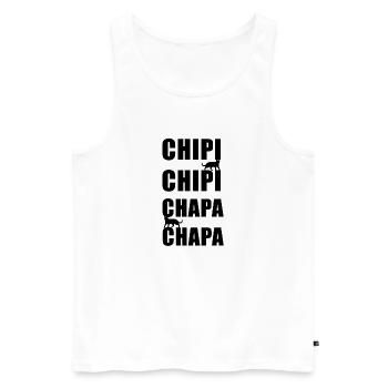 Chipi Chipi Chapa Chapa Dubi Dubi Daba Daba Chat - Débardeur bio Premium Homme - blanc - Devant - Michal (187cm)