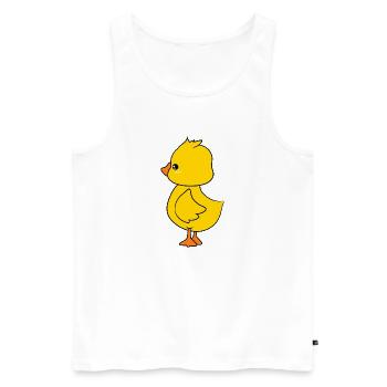 Niedliche Baby-Ente Figur 3 - Männer Premium Bio Tank Top - Weiß - Vorne - AI Model Male 178 light (178cm)