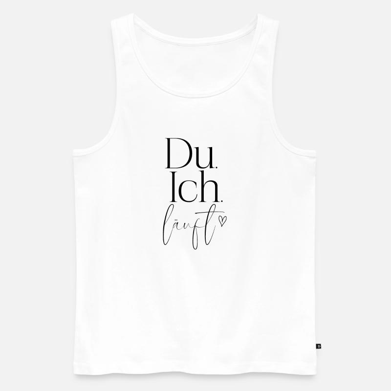 Du ich läuft - Männer Premium Bio Tank Top - Weiß