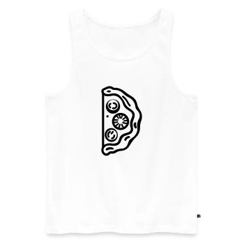 Pizza slice - Men's Premium Organic Tank Top - white - Front - AI Model Male 178 light (178cm)