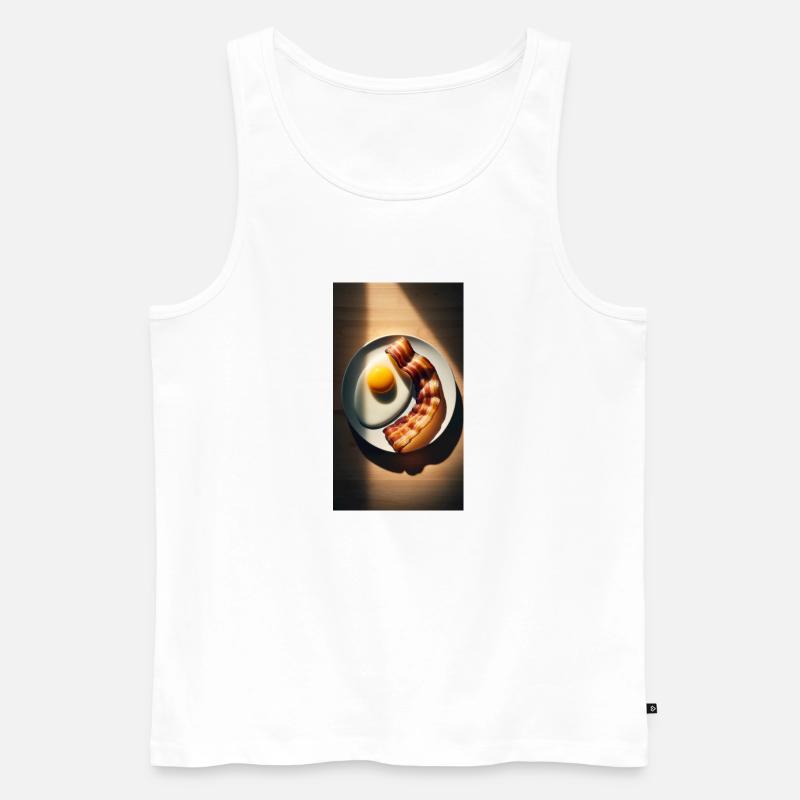 Bacon and eggs - Men's Premium Organic Tank Top - white