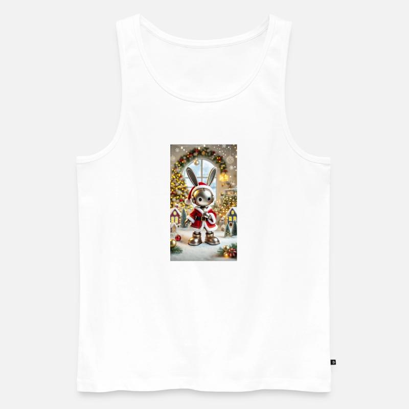 Weihnachtshase - Männer Premium Bio Tank Top - Weiß
