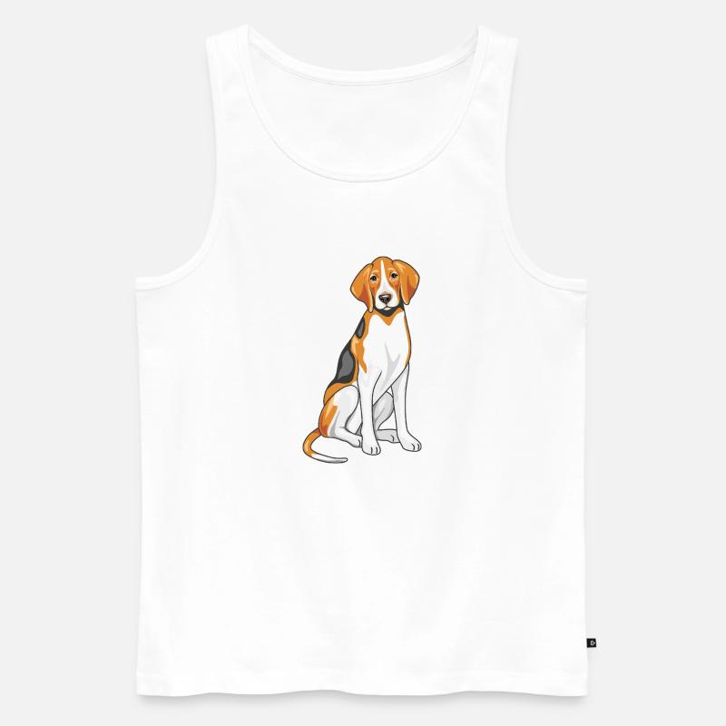 Foxhound assis - Débardeur bio Premium Homme - blanc