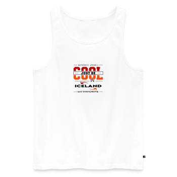 Iceland Island Land Urlaub Reise verreisen - Männer Premium Bio Tank Top - Weiß - Vorne - Michal (187cm)