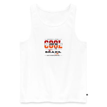 Brazil Brasilien Land Urlaub Reise verreisen - Männer Premium Bio Tank Top - Weiß - Vorne - Michal (187cm)