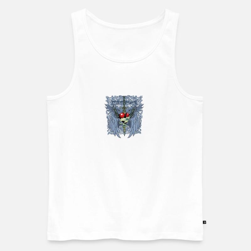 make love not war - Männer Premium Bio Tank Top - Weiß