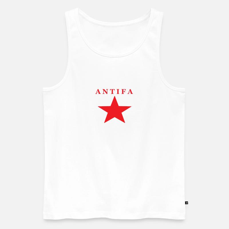 Antifa - Männer Premium Bio Tank Top - Weiß