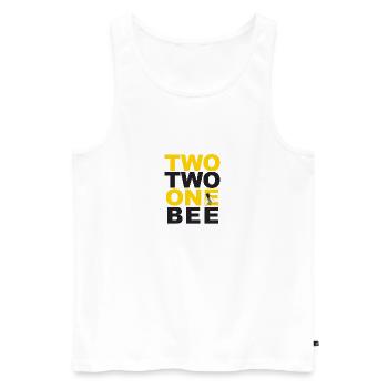 221BEE - Männer Premium Bio Tank Top - Weiß - Vorne - AI Model Male 178 light (178cm)