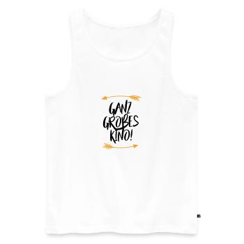 Sprüche Ganz großes Kino - Männer Premium Bio Tank Top - Weiß - Vorne - Michal (187cm)