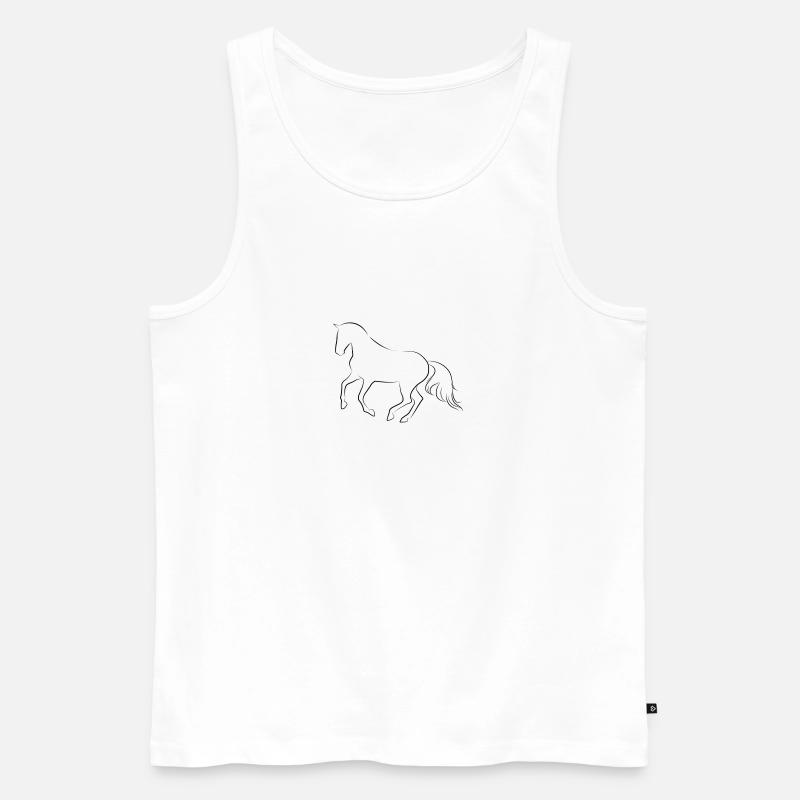Pferd - Männer Premium Bio Tank Top - Weiß