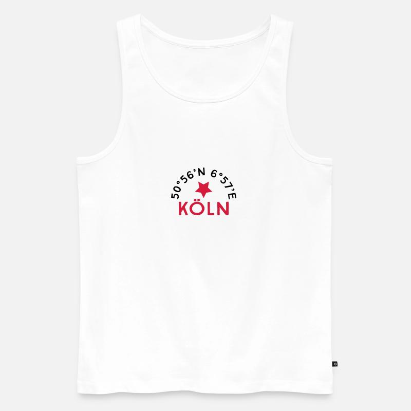 Köln - Männer Premium Bio Tank Top - Weiß