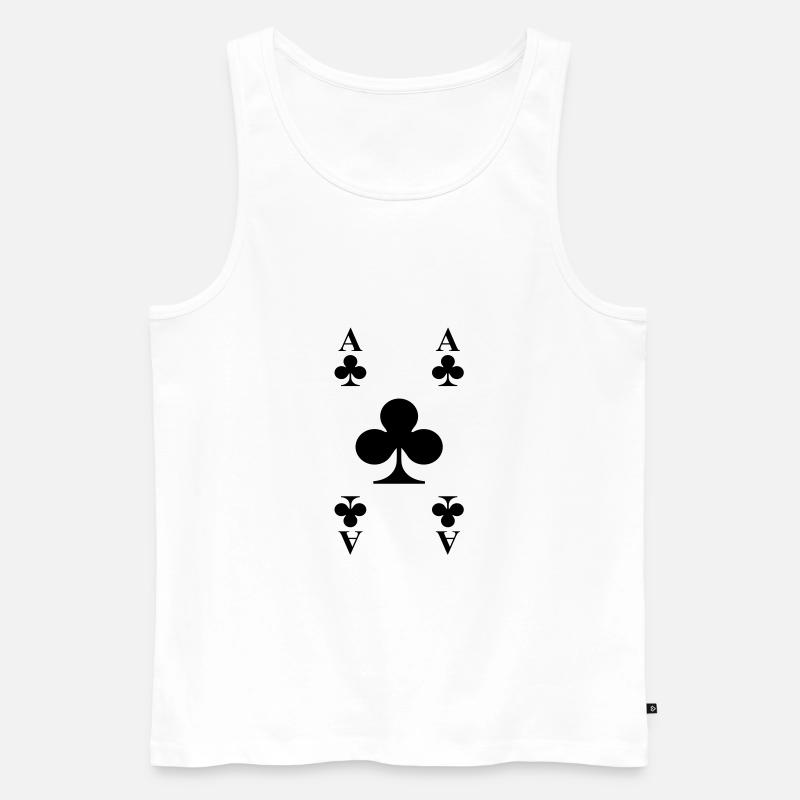 Karten - Männer Premium Bio Tank Top - Weiß